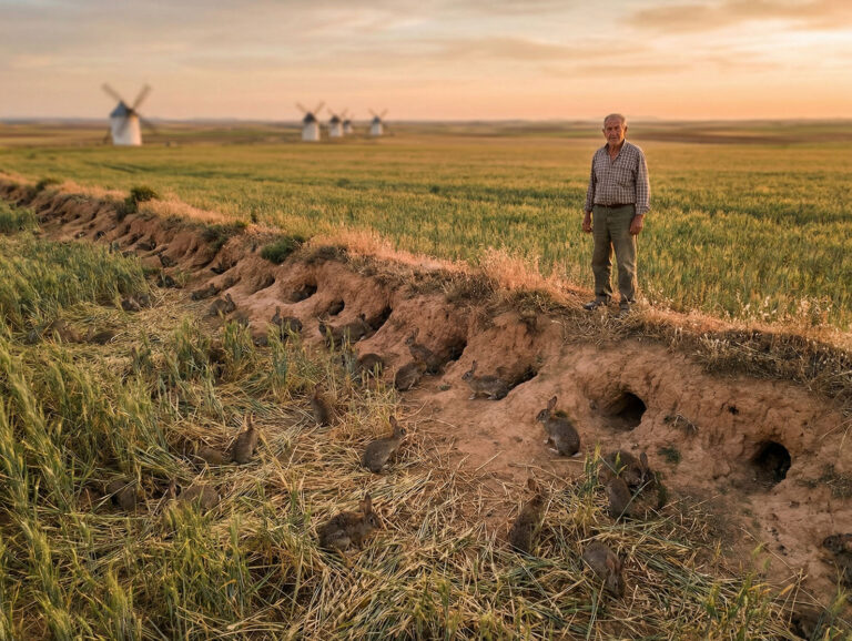 Daños en cultivos por la plaga de conejos en Castilla-La Mancha reavivan la petición de medidas urgentes Daños en cultivos de Castilla-La Mancha provocados por la plaga de conejos