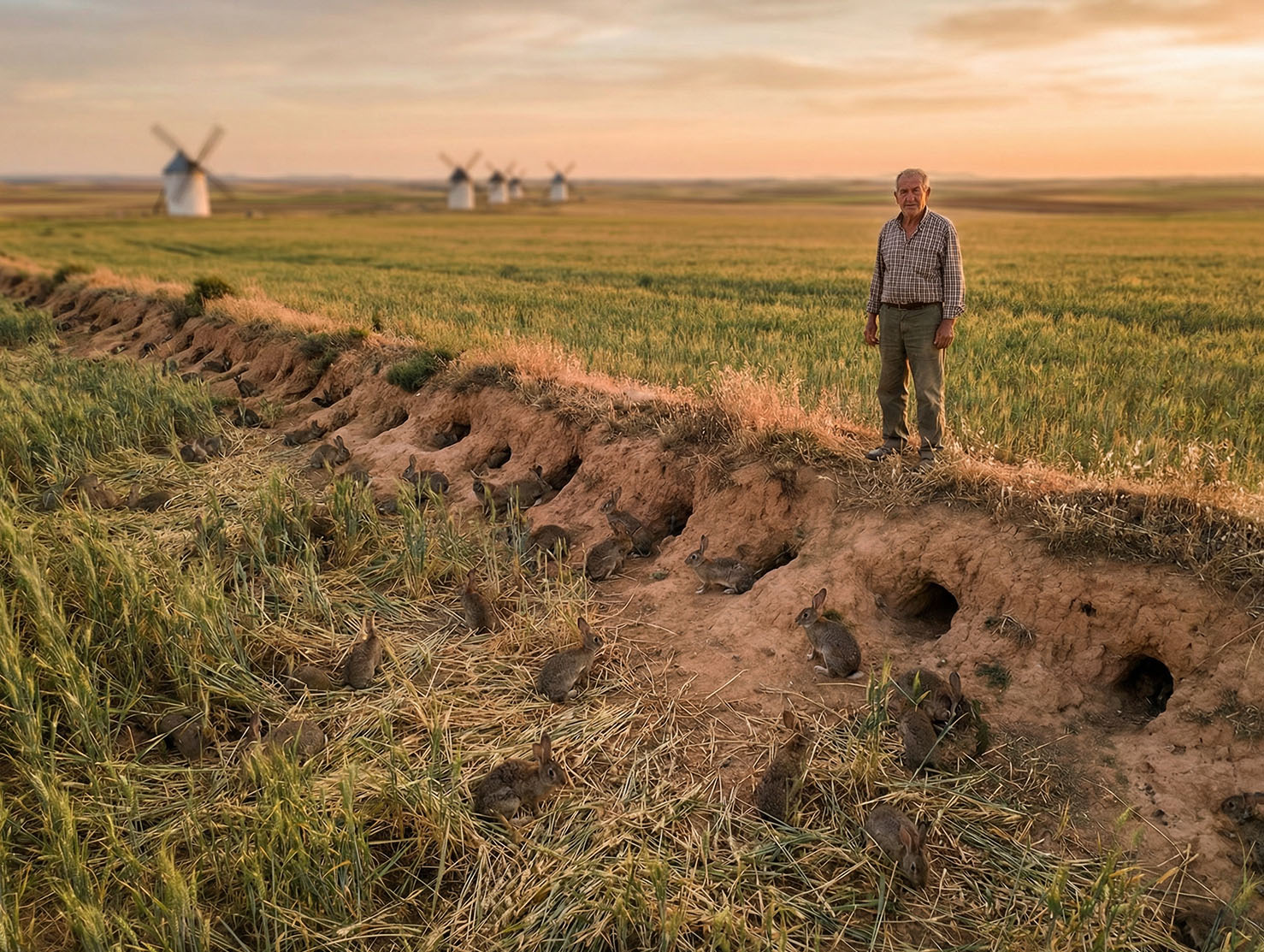 Daños en cultivos por la plaga de conejos en Castilla-La Mancha reavivan la petición de medidas urgentes