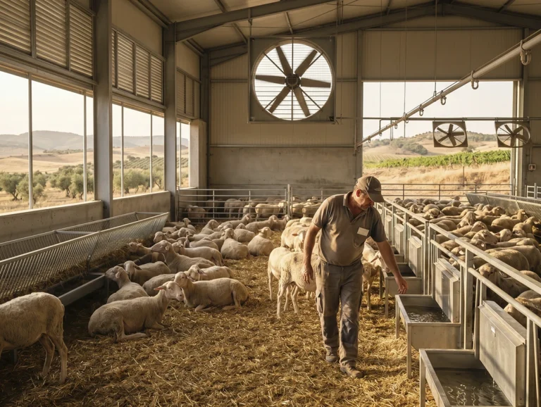 Ganadería ovina en Castilla-La Mancha durante episodio de estrés térmico