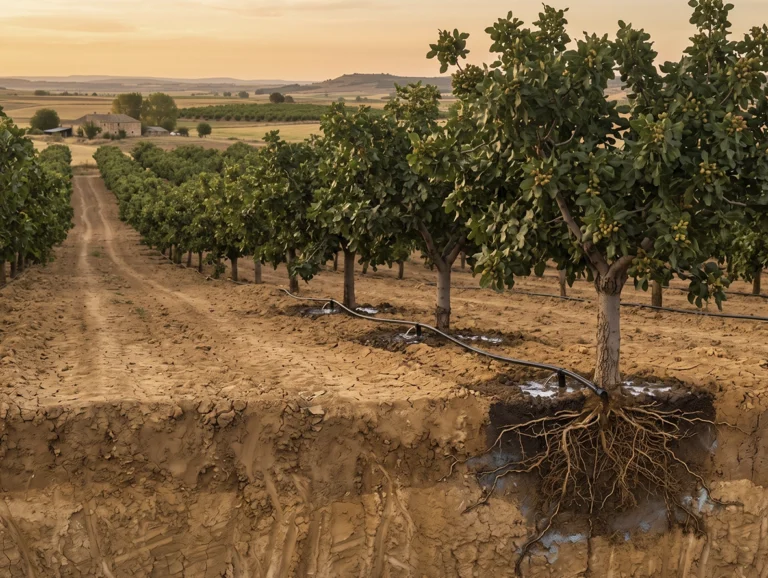 Gestión agrícola del pistacho en Castilla-La Mancha: el modelo sostenible que consume hasta seis veces menos agua que California Cultivo de pistacho en Castilla-La Mancha con gestión agrícola sostenible y eficiente